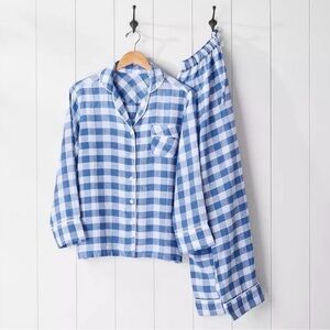 Serena and Lily Blue and White Checkered Pajama Set small